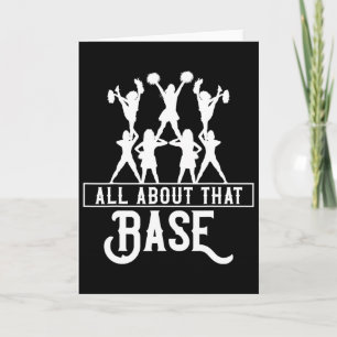 All About That Se Cheerleading Design, Cheer Gift, Card