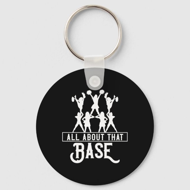 All About That Se Cheerleading Design, Cheer Gift, Key Ring (Front)