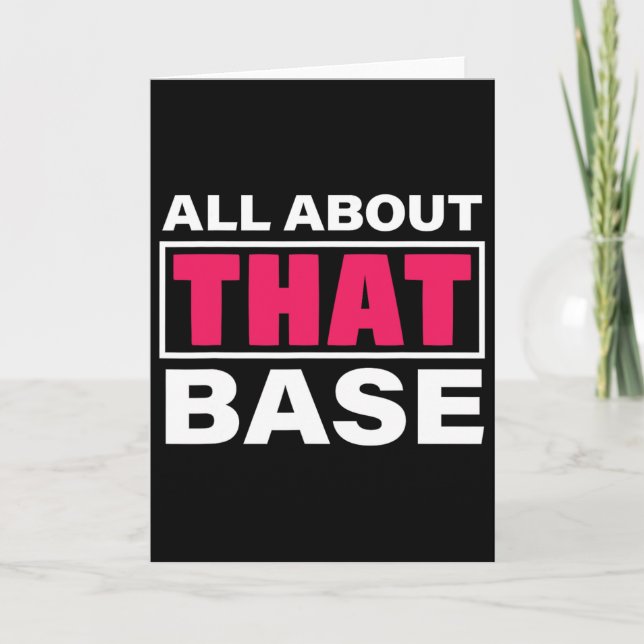 All About That Se - Funny Cheerleading Pun Gift  Card (Front)