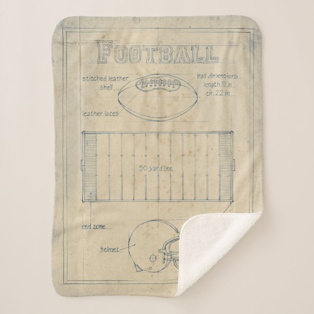 All About the Game - Football Sherpa Blanket (Front)