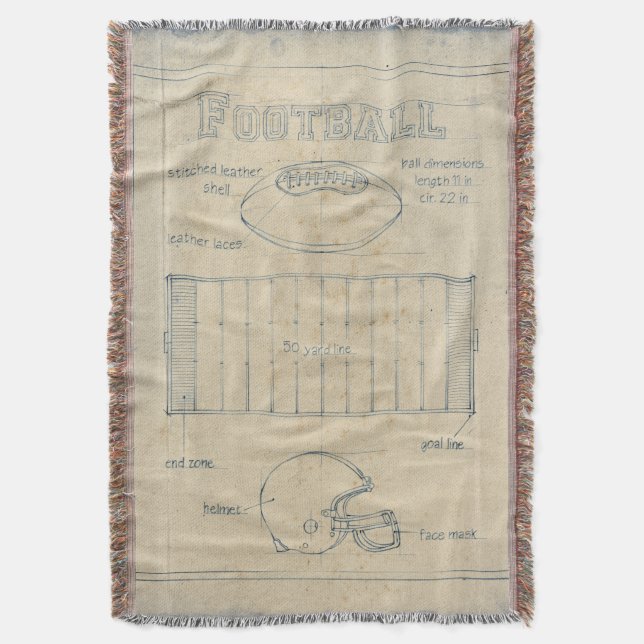 All About the Game - Football Throw Blanket (Front Vertical)