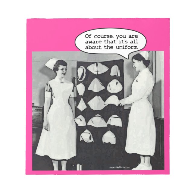 All about the Nurse Uniform Notepad (Front)