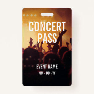 All Access Name Photo Custom Concert ID Badge
