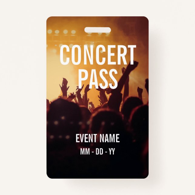 All Access Name Photo Custom Concert ID Badge (Front)