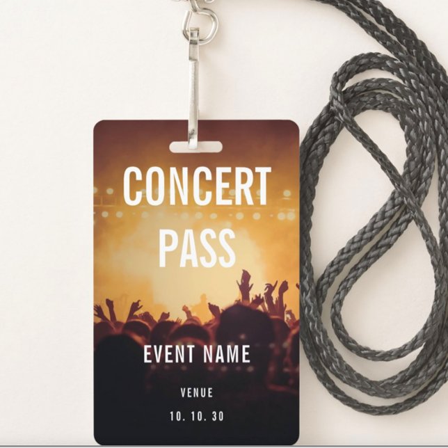 All Access Name Photo Custom Concert ID Badge (Creator Uploaded)