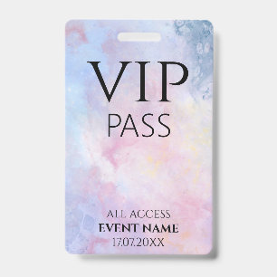 All Access Pass drawing vip event id badge