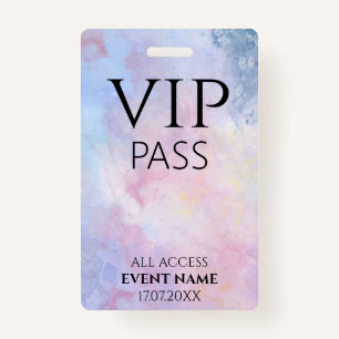 All Access Pass drawing vip event id badge
