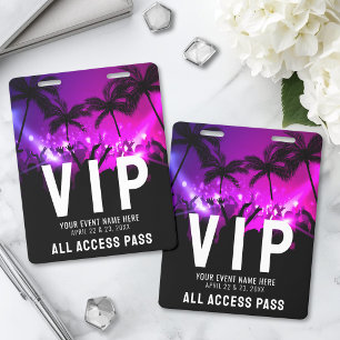 All Access Pass Event VIP ID Badge