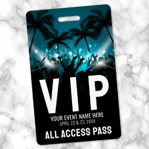 All Access Pass Event VIP ID Badge