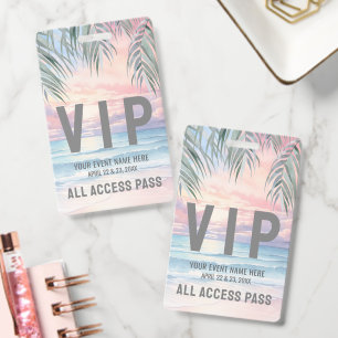 All Access Pass Event VIP ID Badge