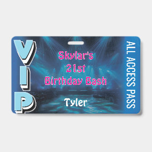 All Access Pass Music Concert Event VIP ID Badge