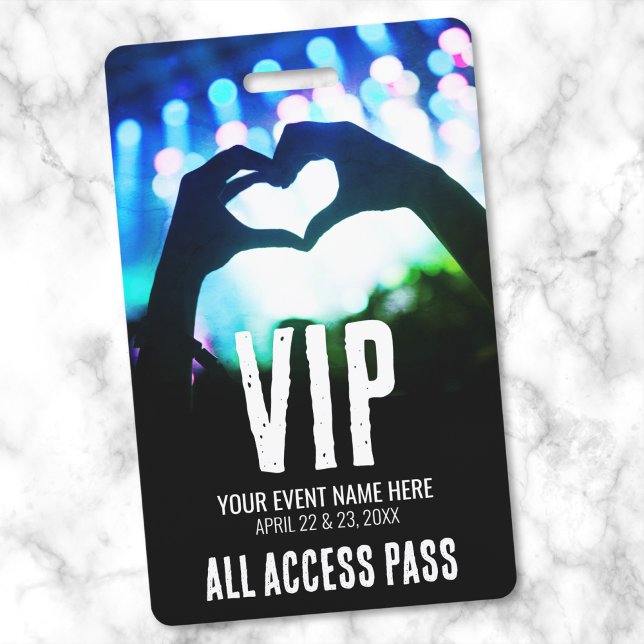 All Access Pass VIP Event ID Badge (All Access Pass Event VIP Badge)