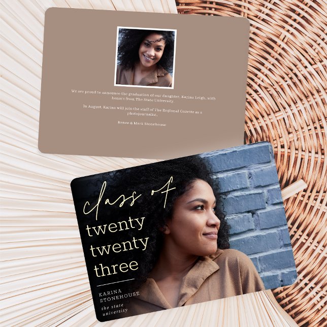 All Aligned Foil | Photo Graduation Announcement (Creator Uploaded)