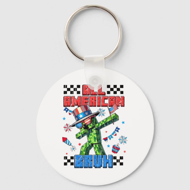 All America Bruh  Key Ring (Front)