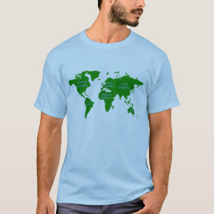 All America World Map T-Shirt