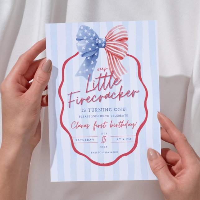 All American 1st Birthday Invite Patriotic 4th of  (Creator Uploaded)