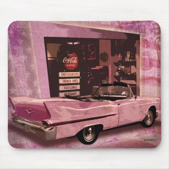 All American 50s Collage Mouse Pad (Front)