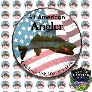 All American Angler Classic Round Sticker