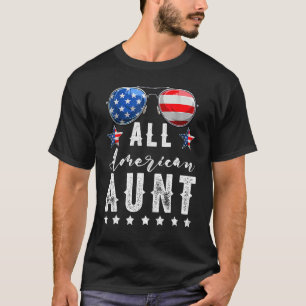 All American Aunt 4th Of July Sunglasses Family T-Shirt