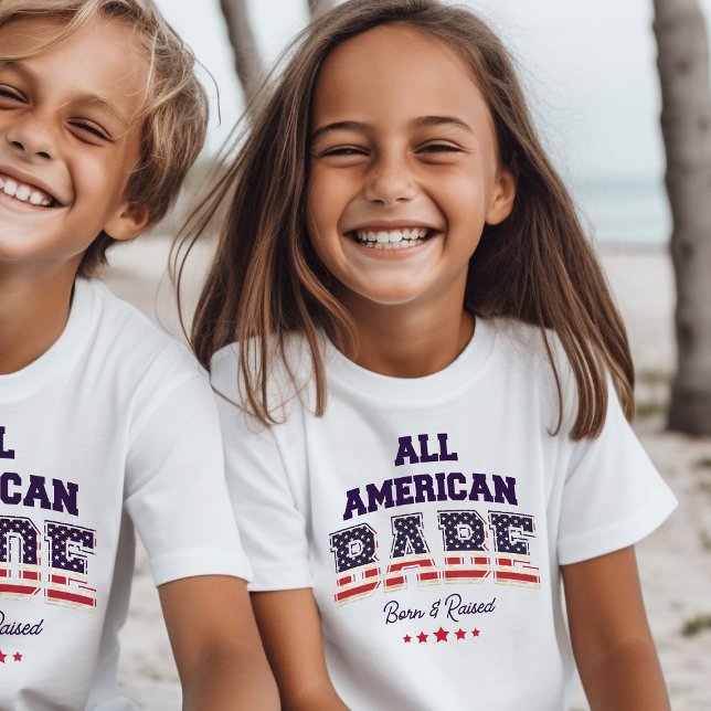All American Babe Patriotic 4th of July T-Shirt (Here's to the next generation fighting for freedom!)