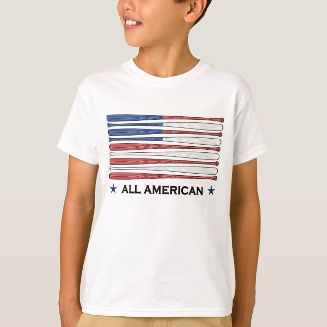 All American Baseball Flag t-shirt (Front)
