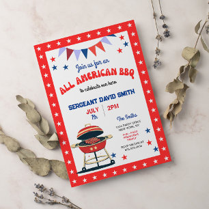All American BBQ Party Invitation