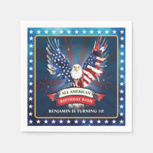 All American Birthday Party Napkin