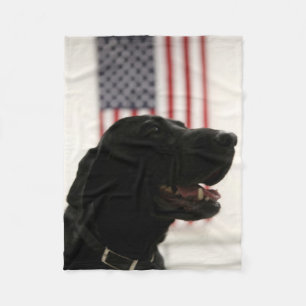 All-American Black Labrador Retriever Fleece Blanket