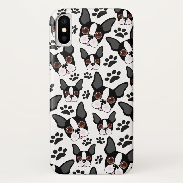 All American Boston Terrier Pet Puppy Dog Case-Mate iPhone Case (Back)