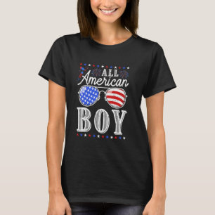 All American Boy 4th Of July Patriotic USA Indepen T-Shirt