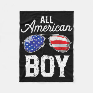 All American Boy 4th Of July Usa Boys Patriotic Te Fleece Blanket