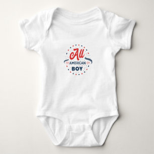 All American Boy Badge Baby Bodysuit