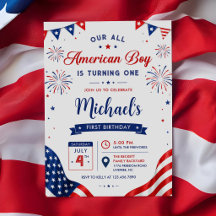 All American Boy Birthday 4th of July
