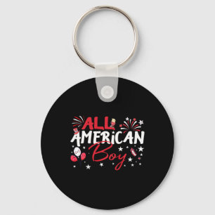 All American Boy For Independence Day Boys Patriot Key Ring