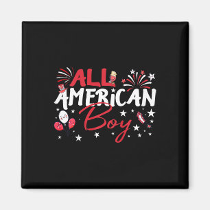 All American Boy For Independence Day Boys Patriot Magnet