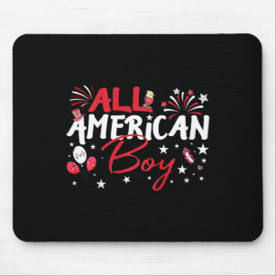 All American Boy For Independence Day Boys Patriot Mouse Pad