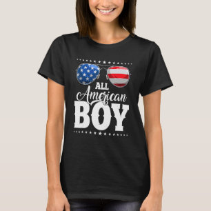 All American Boy Funny 4th of July Sunglasses Boys T-Shirt
