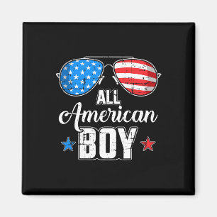 All American Boy Us Flag Sungles For Matching 4th Magnet