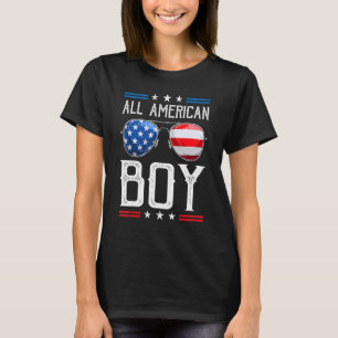 All American Boys 4th Of July Son Sunglasses Usa T-Shirt