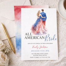 All American Bride Bridal Shower Invitation