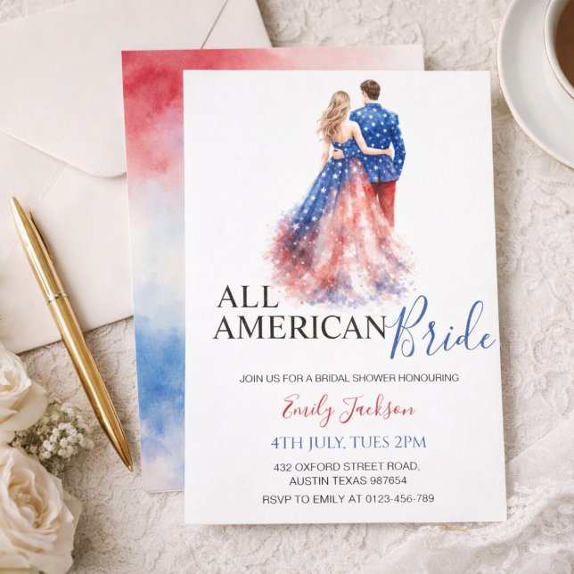 All American Bride Bridal Shower Invitation (Creator Uploaded)