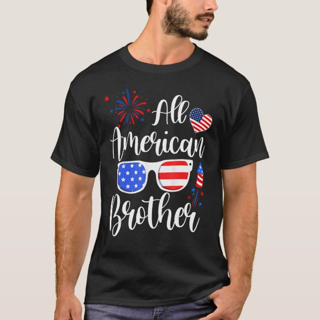 All American Brother 4th Of July Memorial Day Matc T-Shirt (Front)