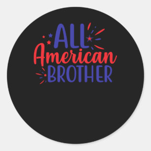 All American Brother Classic Round Sticker