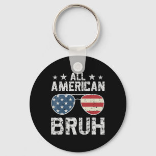 All American Bruh 4th Of July Boy Key Ring