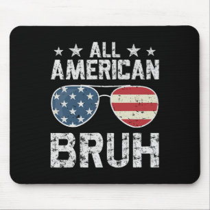 All American Bruh 4th Of July Boy Mouse Pad