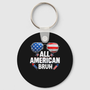All American Bruh 4th Of July Boys Key Ring