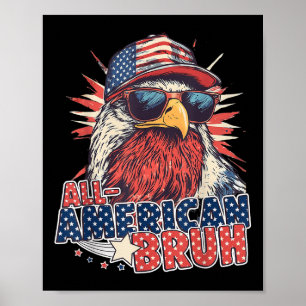 All American Bruh 4th Of July Boys Kids Patriotic Poster