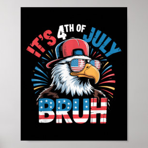 All American Bruh 4th Of July Boys Kids Patriotic  Poster