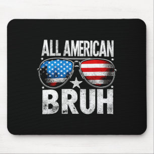 All American Bruh 4th Of July Boys Patriotic Kids Mouse Pad
