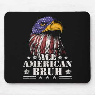 All American Bruh 4th Of July Boys Patriotic Teens Mouse Pad
